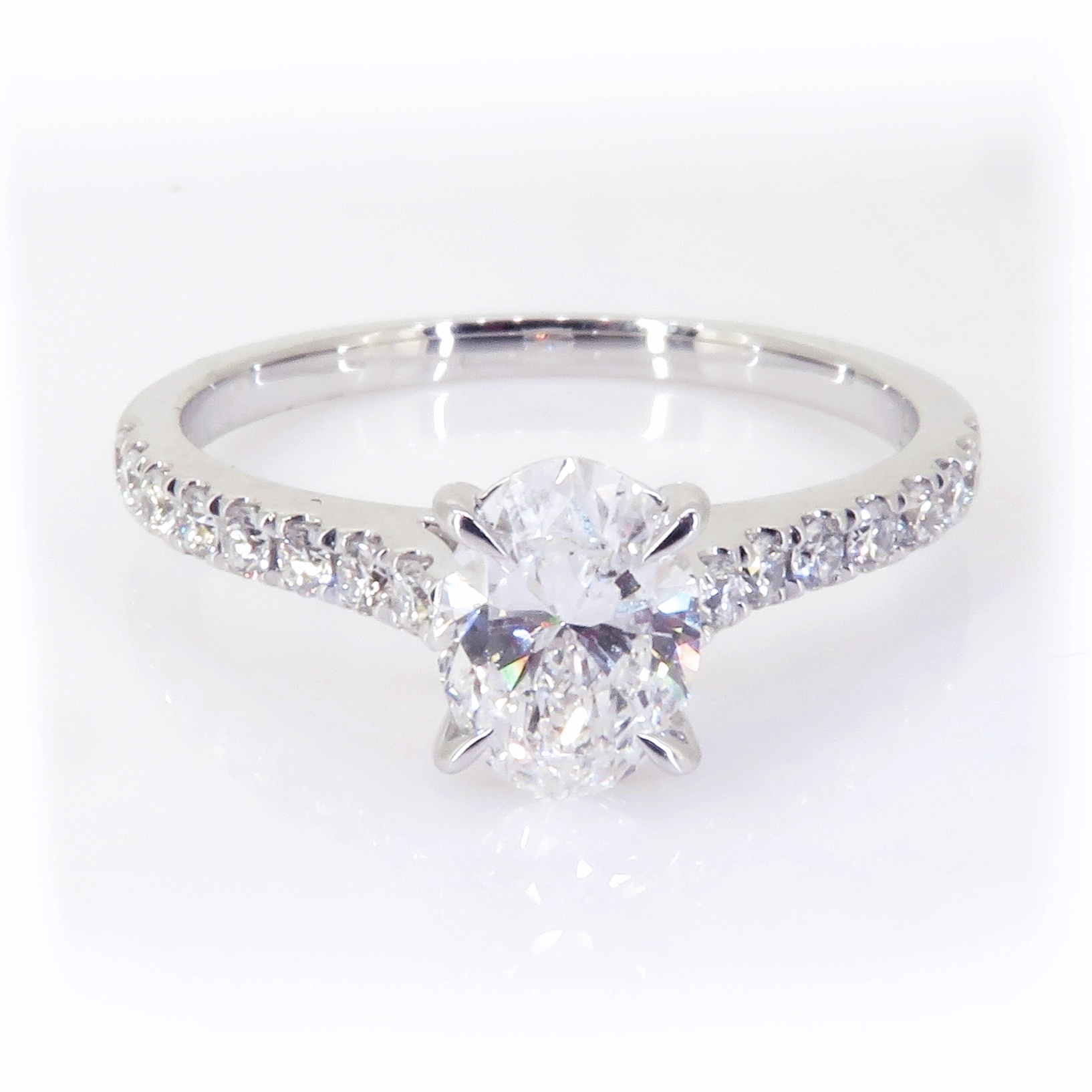 Oval Solitaire Diamond Ring - Holdsworth Bros