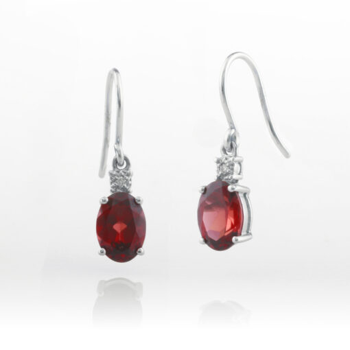 Garnet and diamond drops