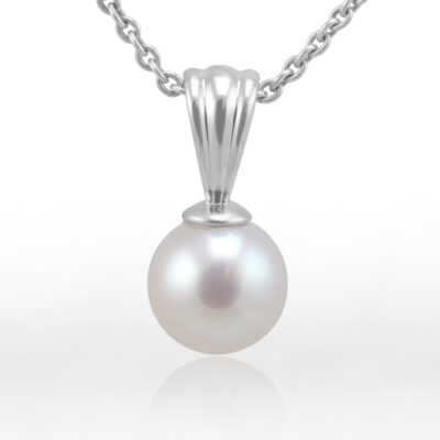 White Gold Akoya Pendant 8mm