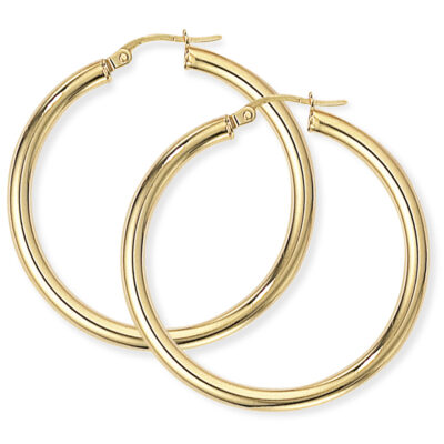 18ct Classic Hoop Earrings